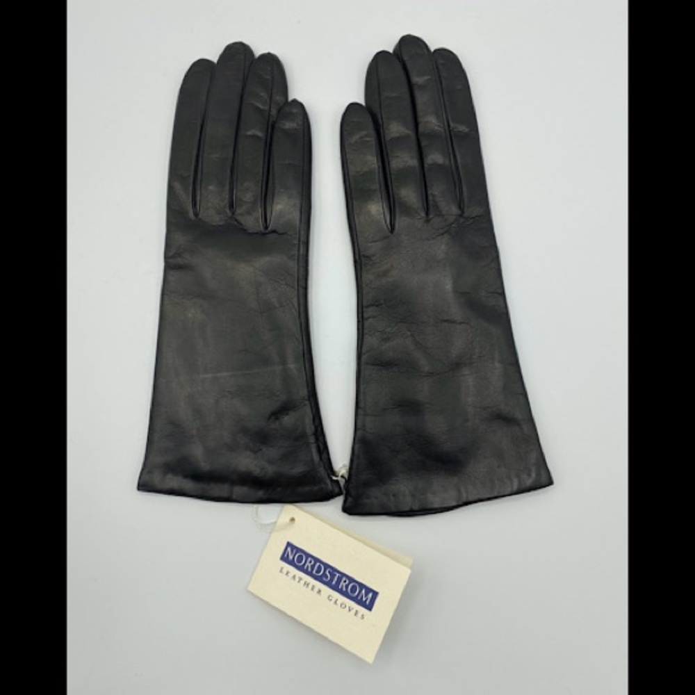 New Nordstrom Leather Cashmere Lined Gloves 7.5